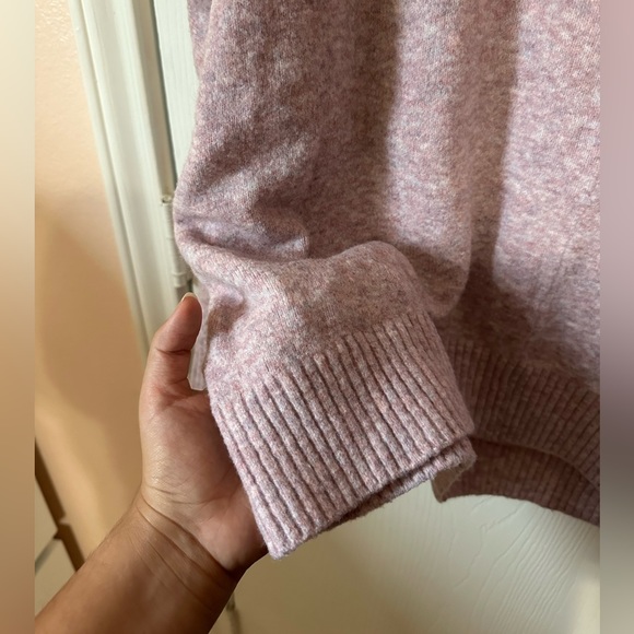 LOFT Mock Neck Dolman Sweater Blush Pink - Picture 2 of 7